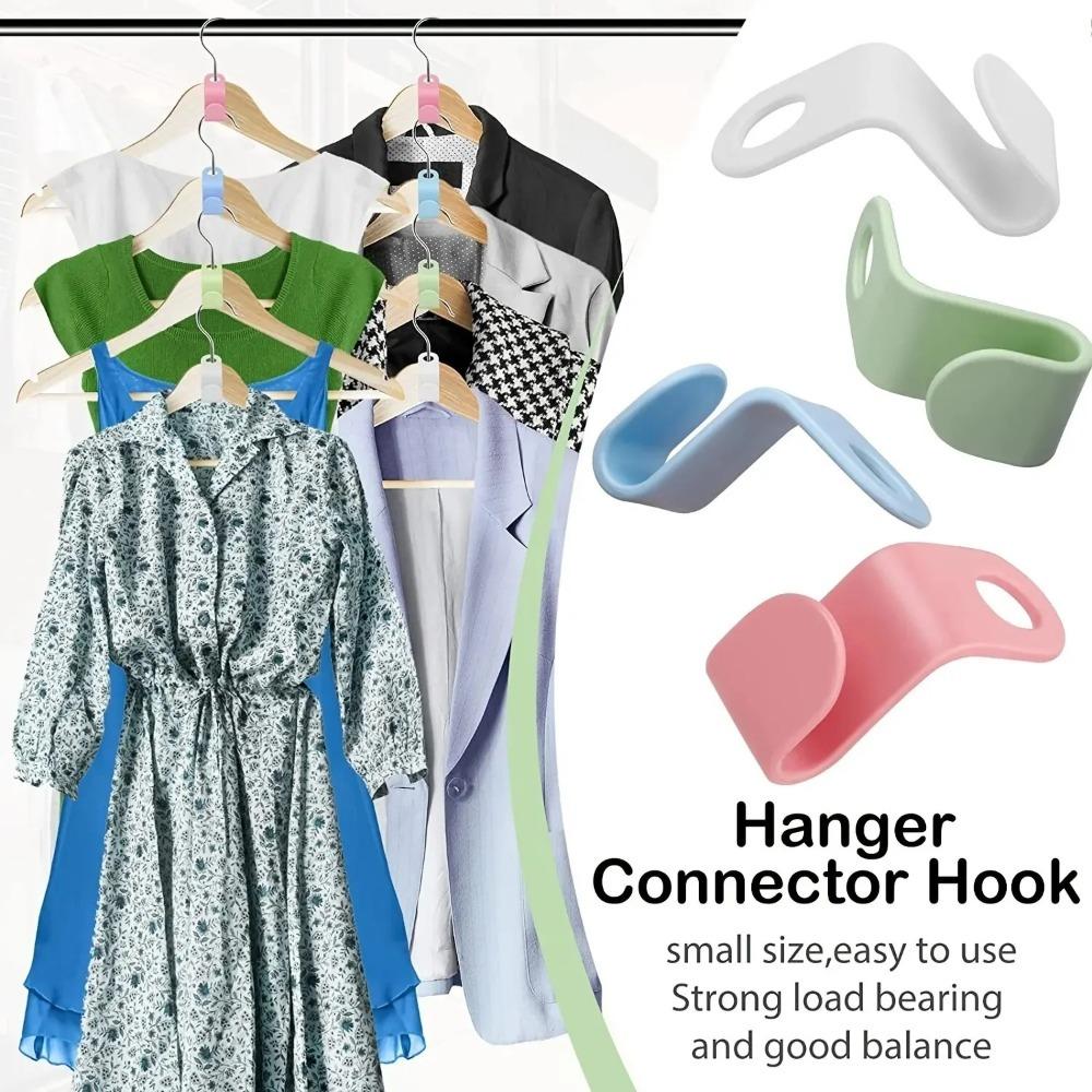 50pcs Clothes Hanger Extender Clips Space Saving Connector Hook Cascading Hangers Hooks Home Closet Storage Rack Organization