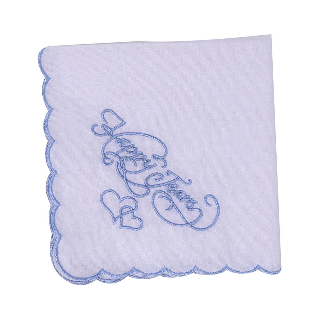 Delicate Embroidered Happy Tears Cotton Handkerchief Multipurpose Decorative Square Kerchief Wedding Party Favor 28x28cm