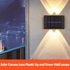 2 Pack Solar Up Down Wall Lights Outdoor Sconce IP65 Waterproof Solar Fence Light For Home Garden Porch Decoration