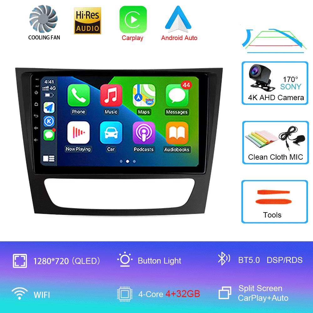

Android 14 Carplay Car для Mercedes Benz E-класса W211 E200 E220 E300 E350 E240 E270 E280 CLS КЛАСС W219 2 din Мультимедиа Стерео