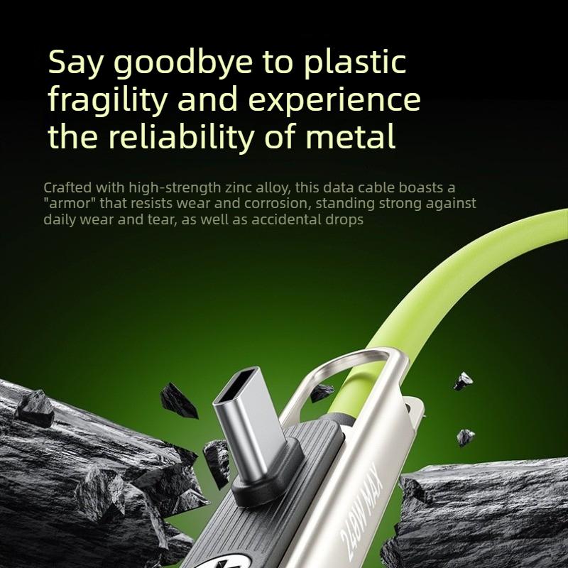 2in1 Portable 240W Fast Charging Cable Phone Tablet Foldable Holder USB A/C To TypeC Data Cable with Folding Bracket For iPhone
