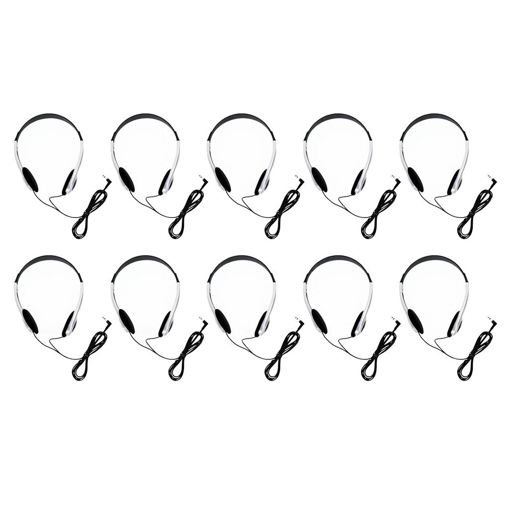 10 Pcs Kids Classroom Headphones Student 3.5mm Wired Over Ear Headphones for School Library Travel Online Learning