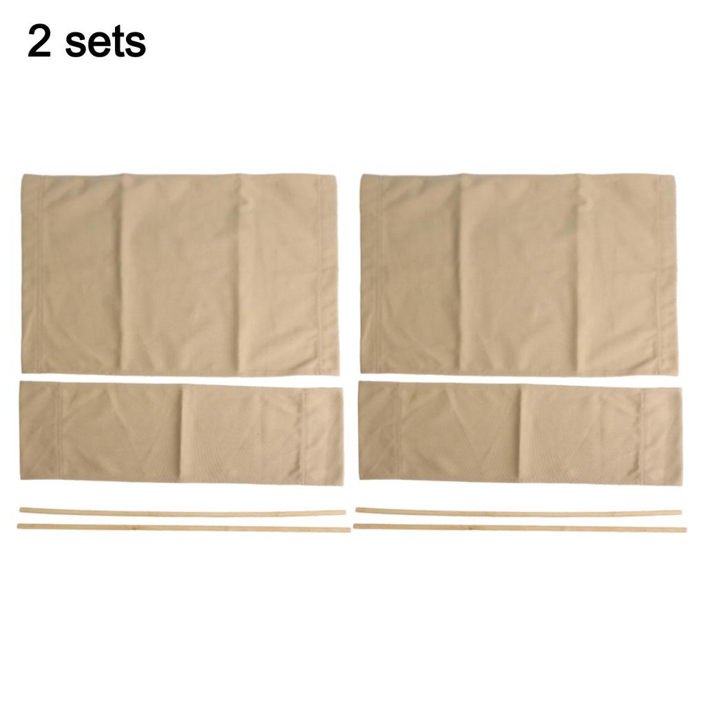 Space Saving Foldable Canvas Chair Seat Covers for Director Chairs Set of 2