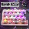 Portable Mechanical Fidget Keyboard with LED Lights Keyboard Pendant  Bag Accessory