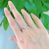 SpringLady 925 Sterling Silver Lab Sapphire 8MM Heart Cut High Carbon Diamond Gemstone Wedding Engagement Ring Fine Jewelry