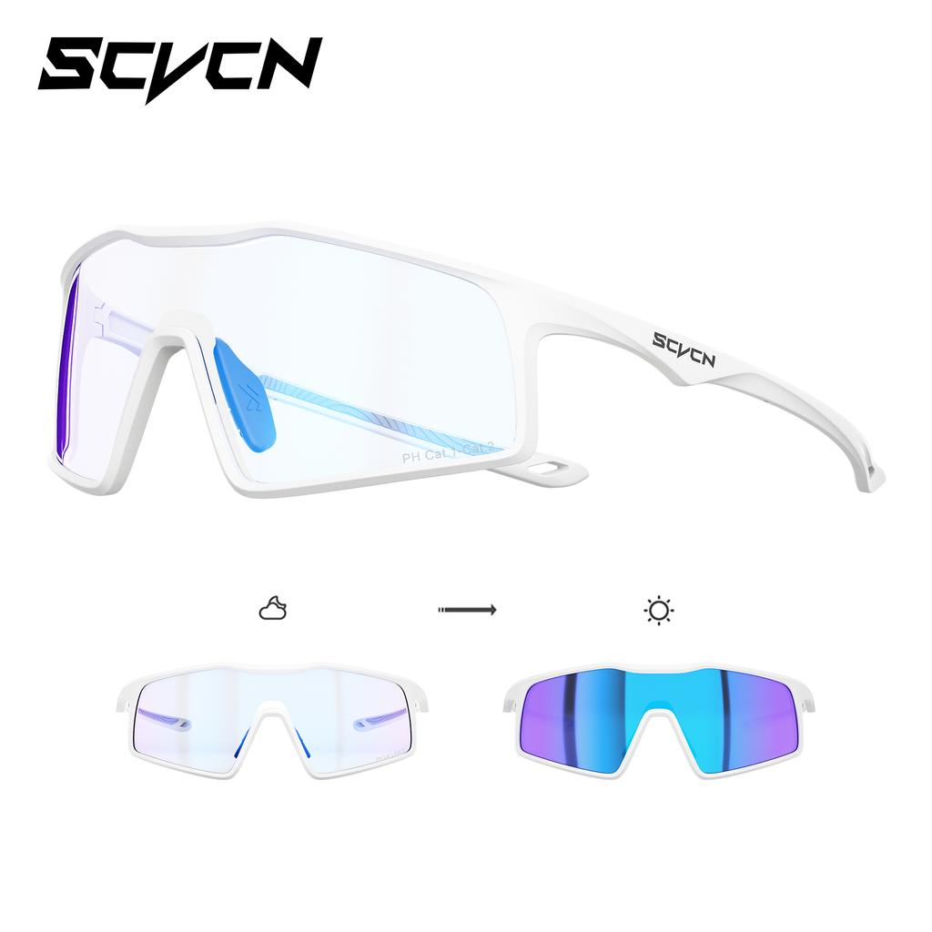 SCVCN Photochromic  Cycling Glasses for Men Outdoor Sports Sunglasses Mountain Glasses Road MTB Bike Cycle Eyewear Racing UV400