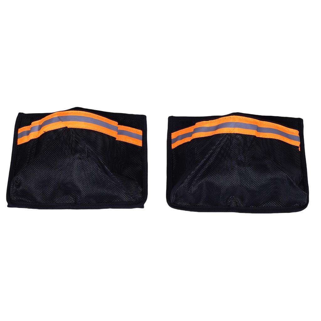 2Pcs Boat Storage Mesh Bag Closable PVC Reflective Self Adhesive Universal for Gloves Tools Tackle Gear
