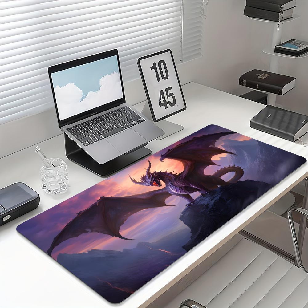 Magische Riesen-Feuerdrachen-Mauspad Schreibtischmatte XXL Gaming-Matte Gamer PC-Zubehör Tastatur-Erweiterungsmatte Gummi Anti-Rutsch