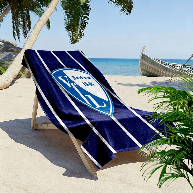 Asciugamano da Spiaggia con Logo VfL Bochum, Asciugamano Grande Morbido ad Asciugatura Rapida per Spiaggia Campeggio Nuoto