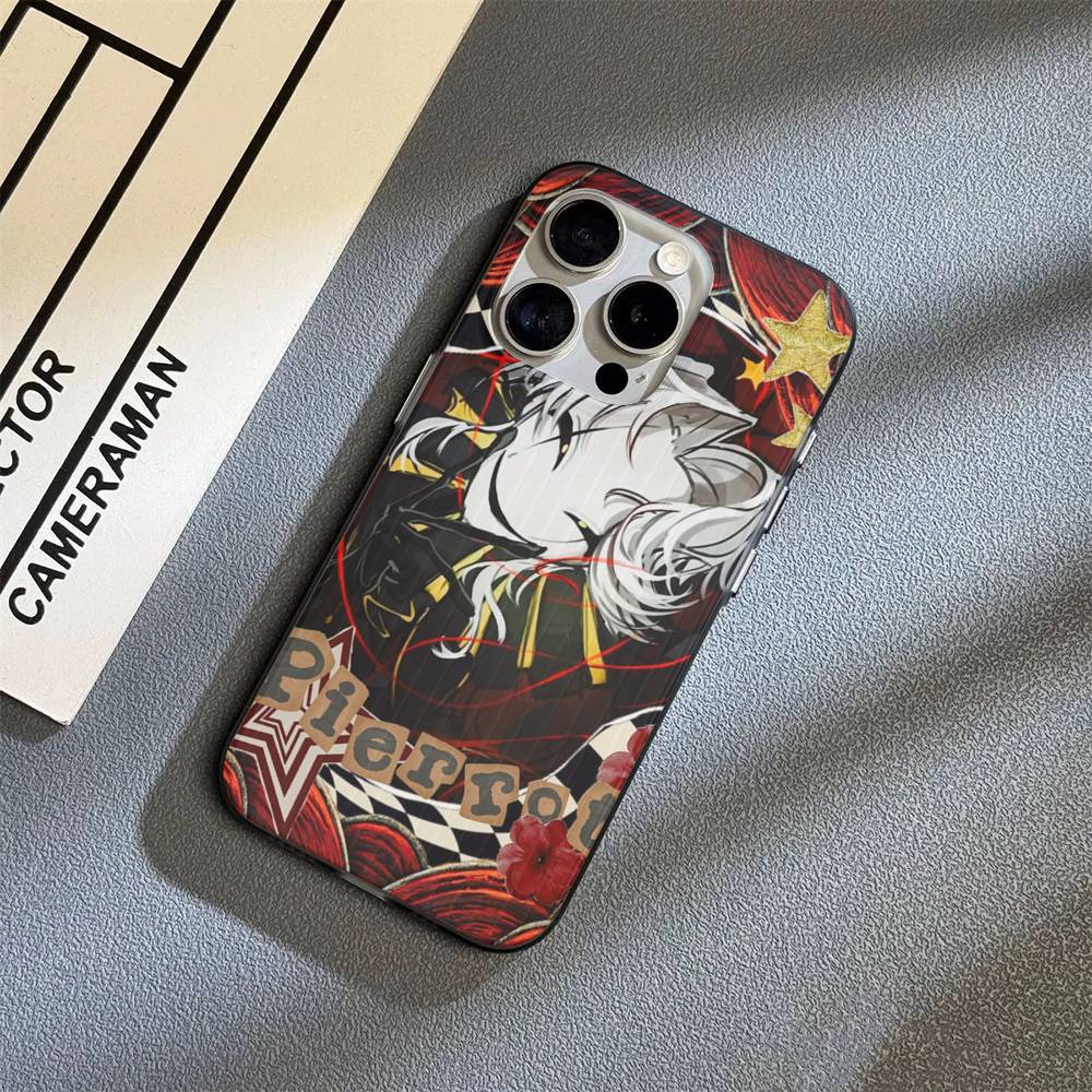 Pierrot The Freak Circus Funny Game Corrugated Stripe Phone Case For IPhone 17 16 15 14 13 12 11 Pro Max Plus Pro Shockproof