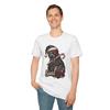 Pitbull Santa Candy Cane Christmas Holiday Tattoo Unisex Softstyle T-Shirt