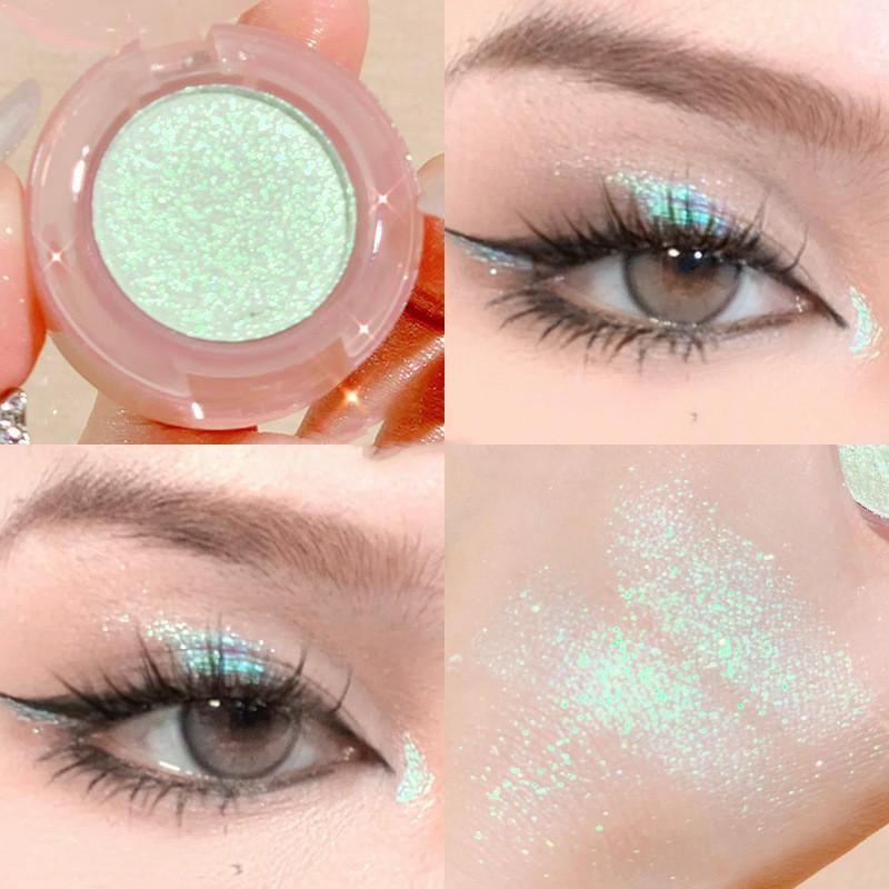 Glitter Eyeshadow Pearlescent Highlighter Powder Makeup Diamond Eye Shadow Palette Bright Shiny Eye Makeup Cosmetics