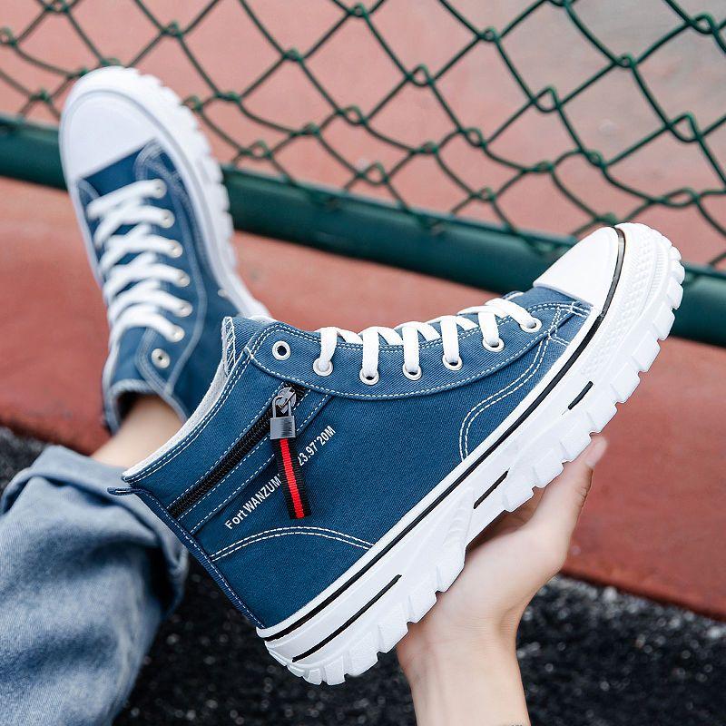 Zapatos Casuales para Hombre Zapatillas de Caña Alta Negro Zapato Masculino Lona Lujo Venta Nuevo en Oferta Calidad de Diseñador Legítimo Moda