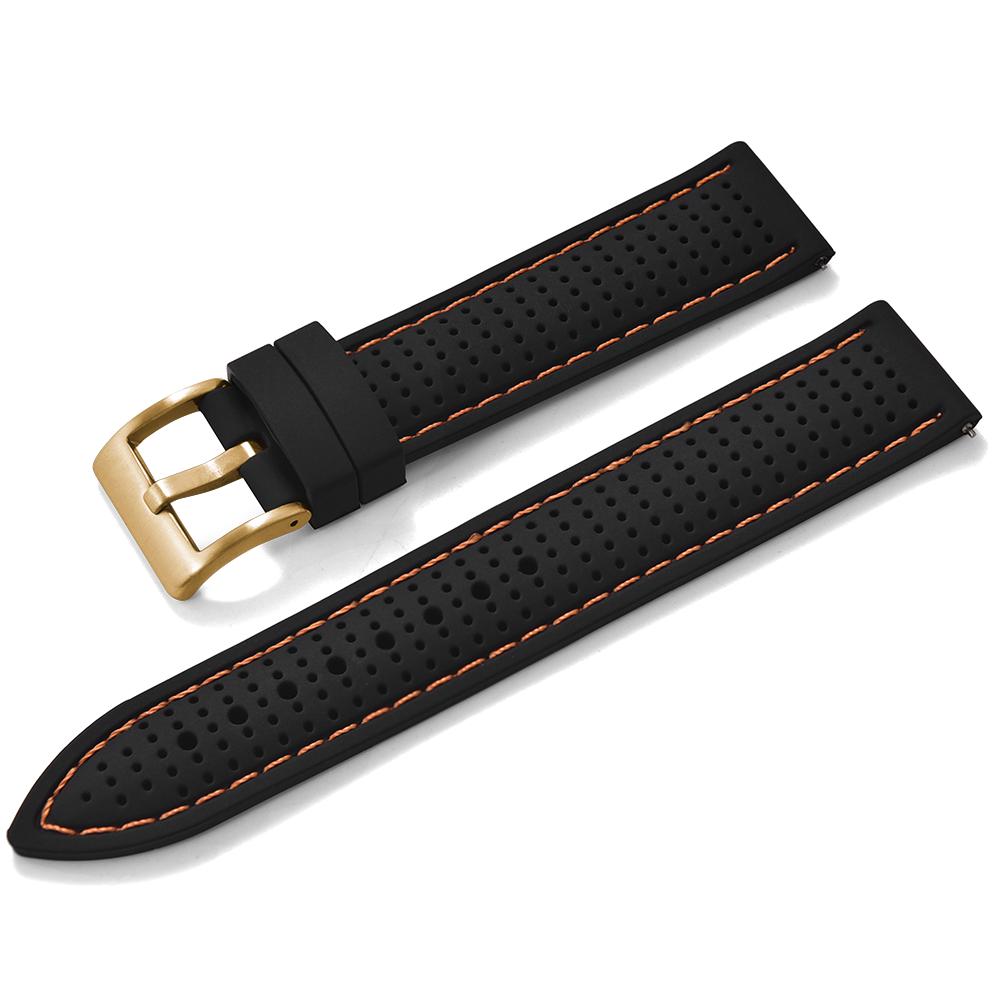 Quick Release Sport Silicone Watch Band - Breathable Waterproof Soft Rubber Strap Universal Fit 18mm 20mm 22mm For Men Women