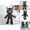 Soft And Cuddly Black Cartoon Cat Plush Toy Ideal For All Ages Holiday Gifts