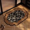 Traditional Chinese-Style Bathroom Super Absorbent Floor Mat, Shower Room Toilet Entrance Diatomaceous Earth Anti-Slip Quick-Drying Non-Slip Foot Mat