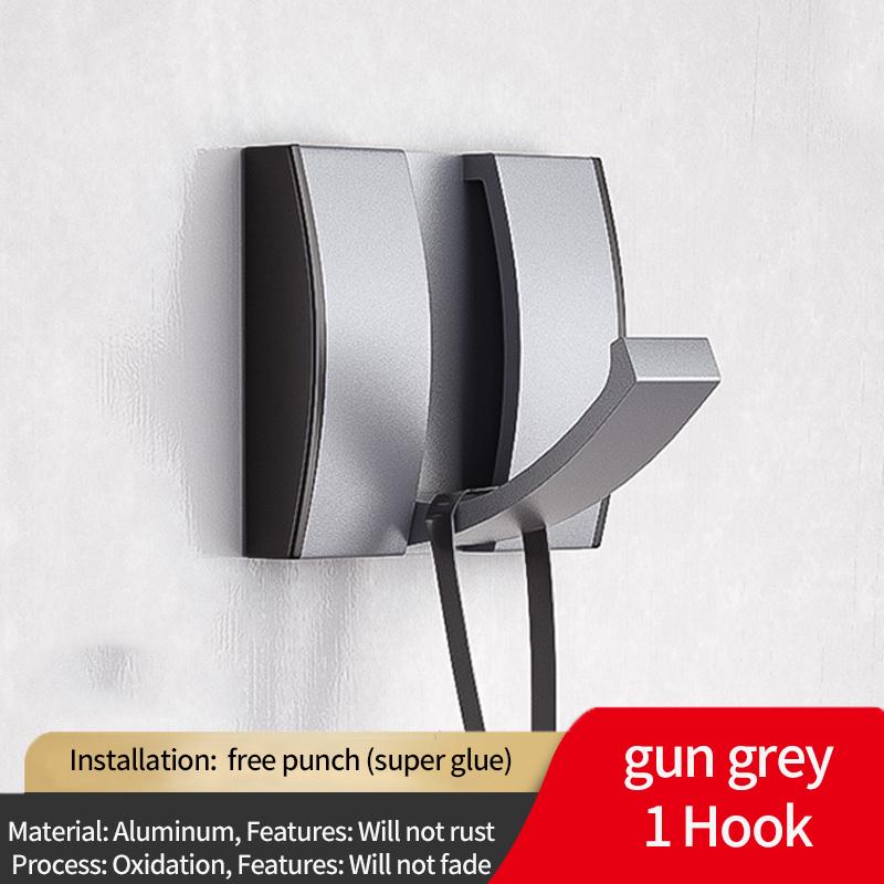 YUNJIEYA Folding Door Hooks Towel Hanger Nail Free Punch Wall Rack  Hook Coat Clothes Holder for Bathroom Kitchen Accessories