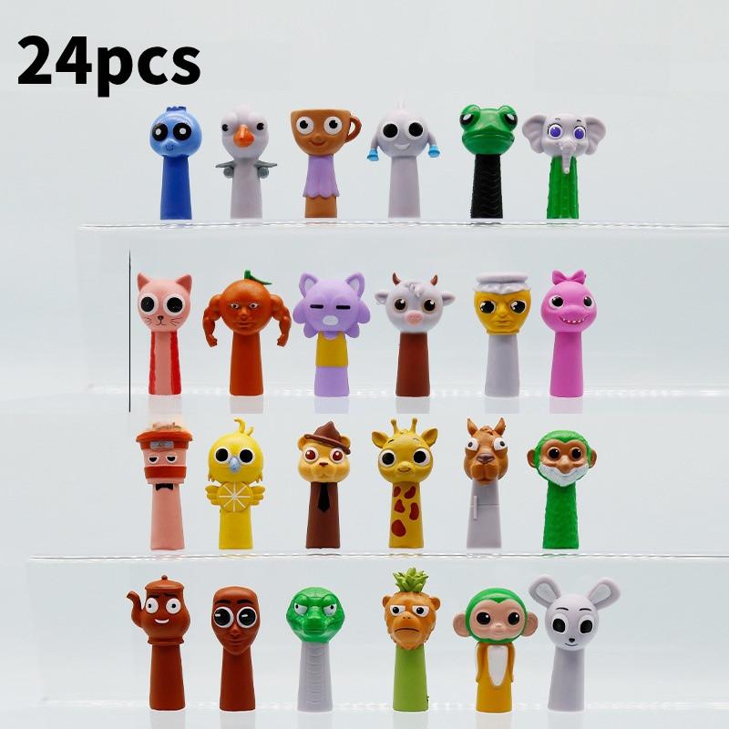 

Tungtung Sahur Pvc Rhythm Box Blind Bag Cute Animal Monkey Gator Elephant Figurine Toy Decor