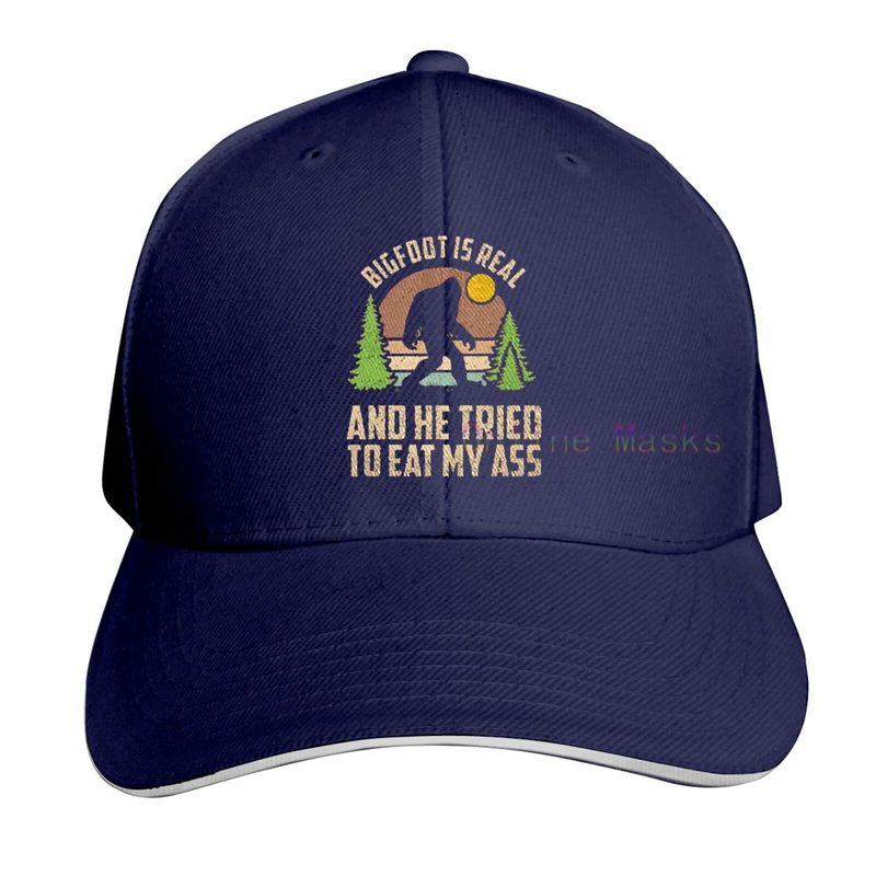 Bigfoot ist echt und er hat versucht, meinen Arsch zu fressen Baseballkappe Unisex Vintage Trucker-Hut Verstellbare Cowboyhüte für Herren Damen