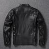 Chinese Size Men Leather Jacket Genine Cowhide Leather Motorcycle Style Cow Jackets for Men Autumn