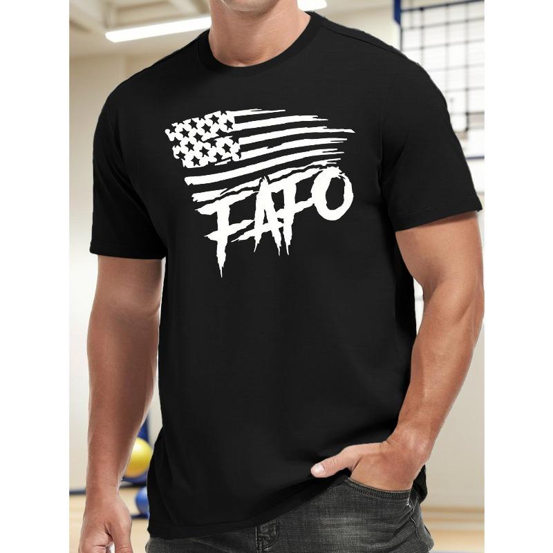 

European sizes [Summer Sports Tee] Summer Short Sleeve T-Shirts - FAFO Men s Casual Sports Wear 4XL чорний