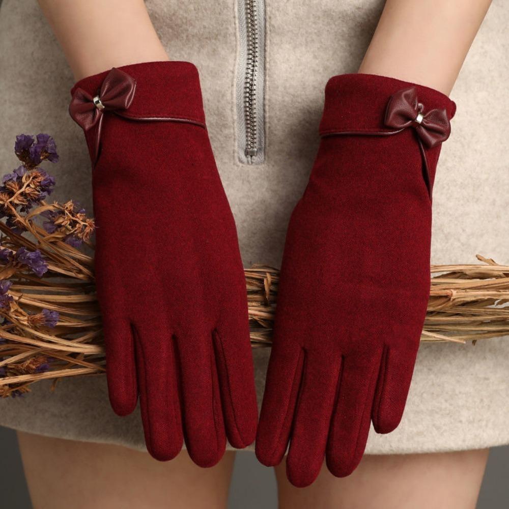 Guanti caldi da donna in peluche di coniglio, guanti in velluto tedesco, resistenti, caldi, antivento e antifreddo