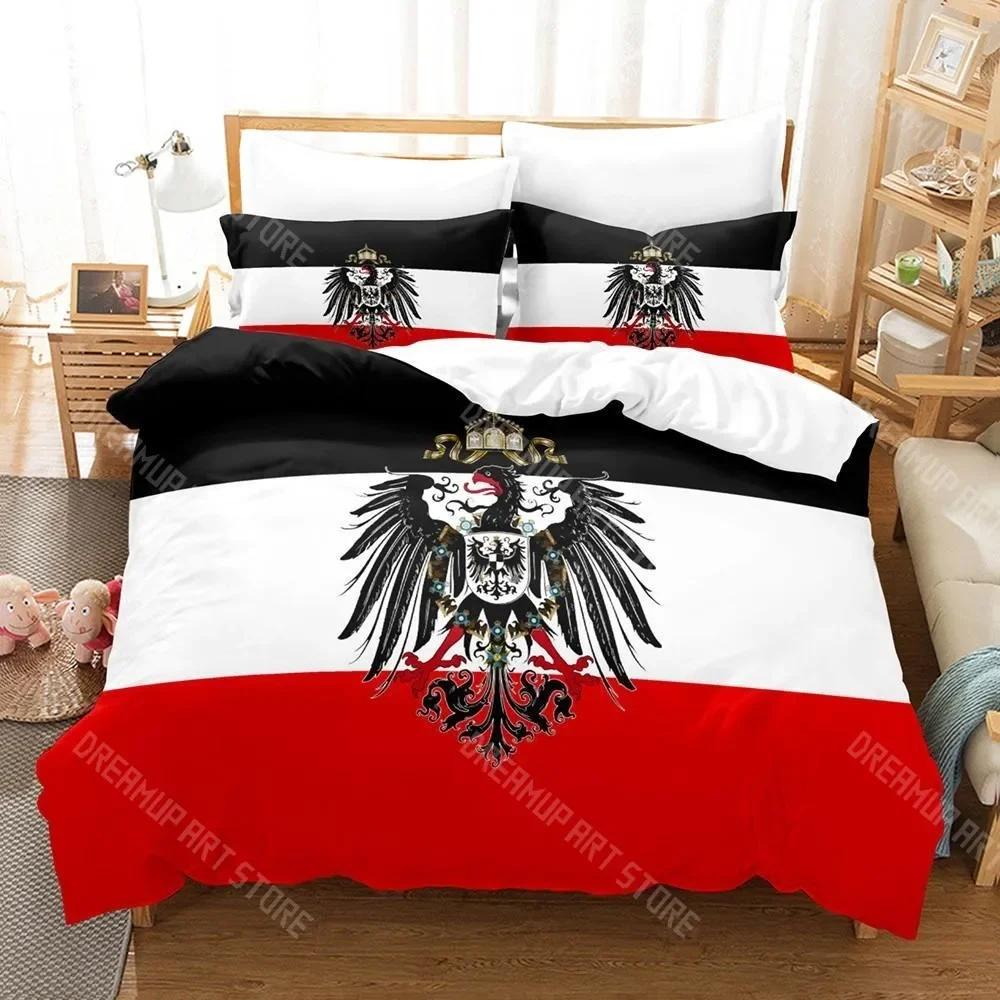 

3D Print German flag Bedding Set Single Twin Full Queen King Size Bed Set Adult Kid Bedroom Duvetcover Sets EU Single 90x200cm