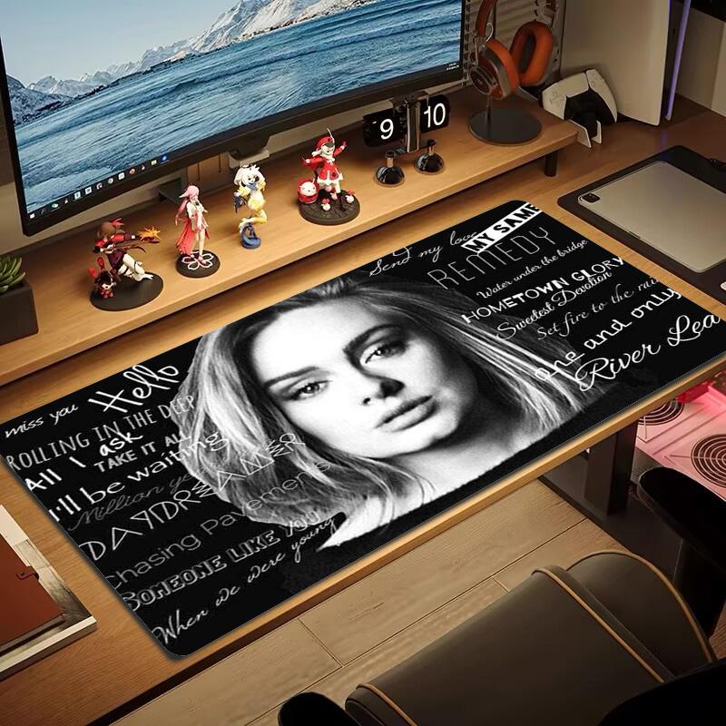 Adele Color Mouse Pad Large Gaming Table Cushion Non-slip Laptop Tablet Big Mousepad XXL Mat Mini PC Playmat With Lock edge