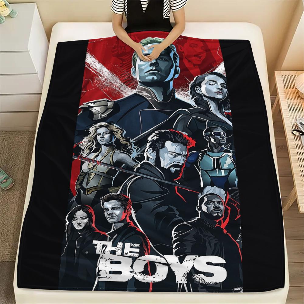The Boys, Coperta di Flanella con Fantasia, Alta Qualità, Confortevole per Tutte le Stagioni, Decorazione per la Casa, Calore e Comfort, Perfetta per Regali.