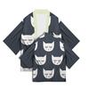 New Women's Cute Kitten Digital Print Summer Seven Sleeve Kimono Cardigan Japanese Kimono