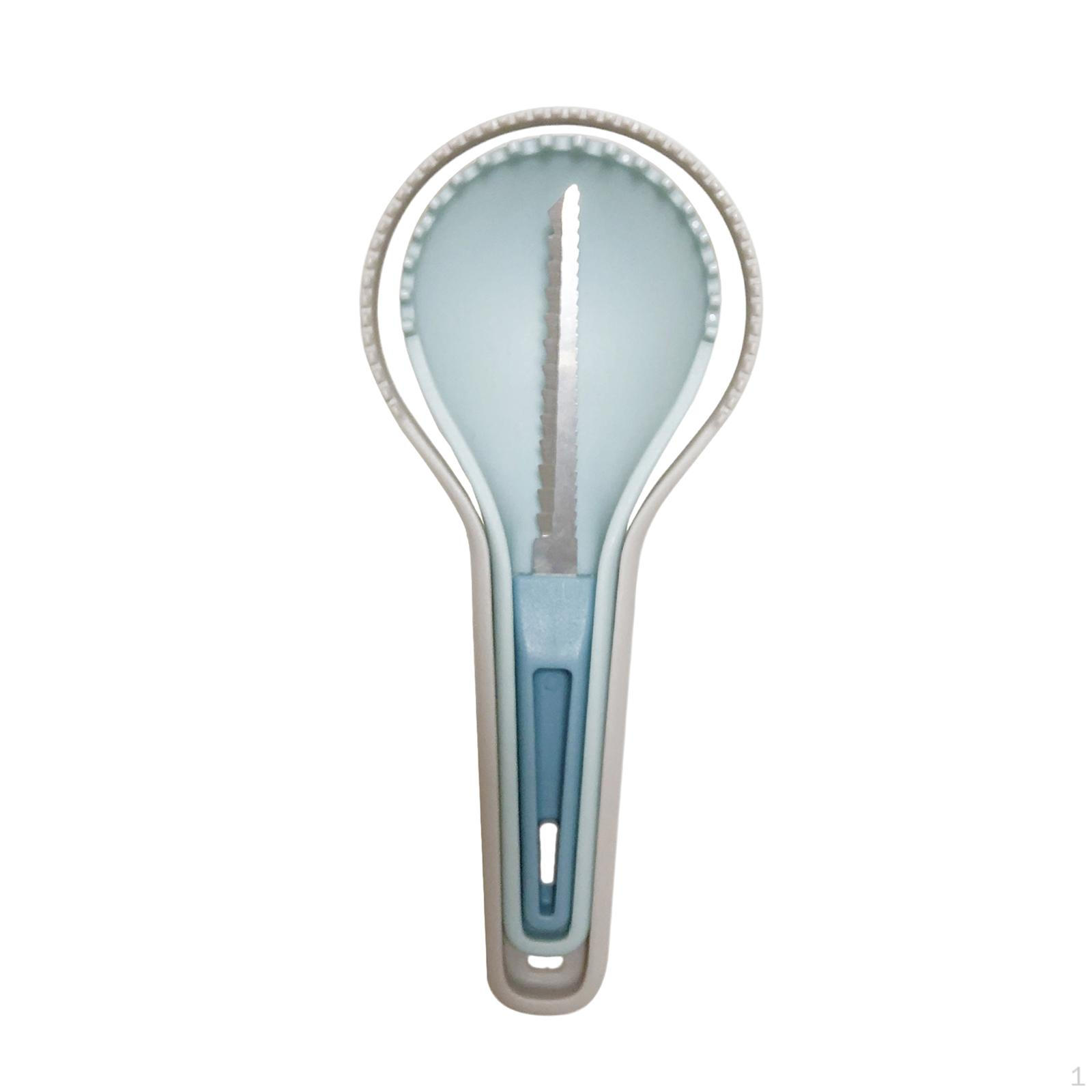 

3Pcs Halloween Pumpkin Carving Kit Sculpting Tools Lightweight Food Serrated Stackable for синий