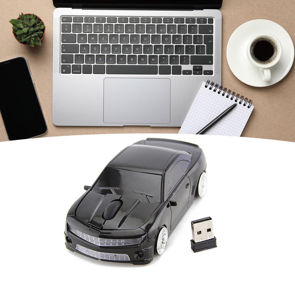 Sport Car Shaped Wireless Computer Mouse 2.4G High Accuracy Sensor Computer Mouse for Laptop Black