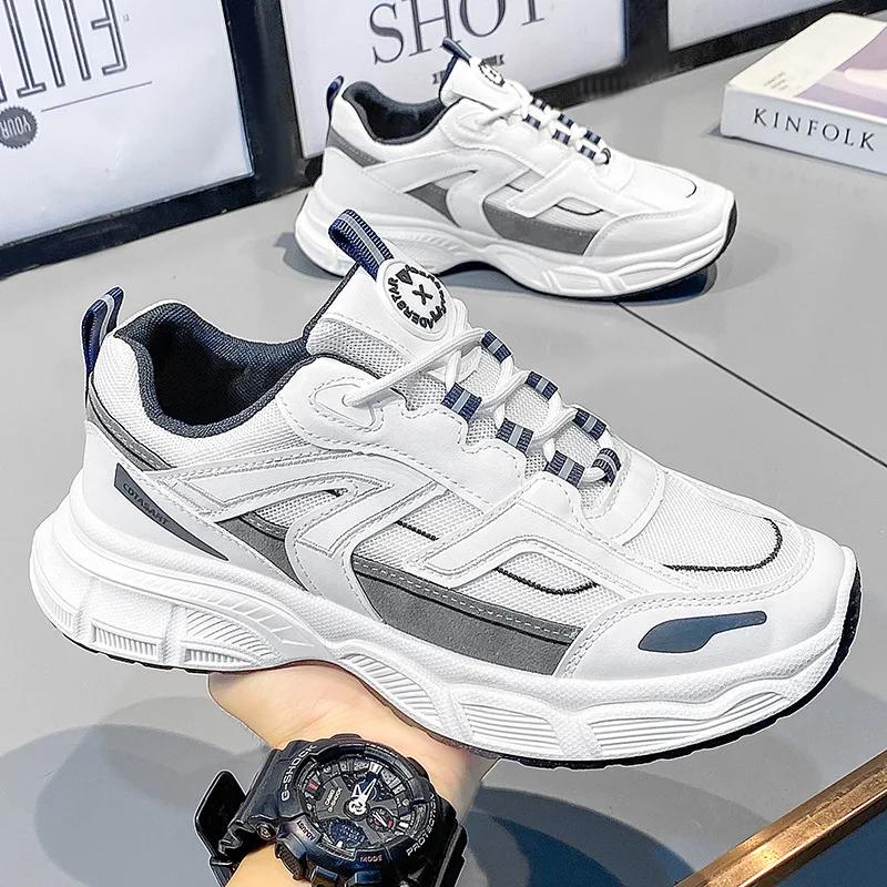 

Весна/лето Дышащая сетчатая мужская обувь Универсальная повседневная спортивная мода Маленькие белые туфли Модная обувь для мужчин 41 синий