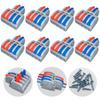 Lever 8pcs Spring Lever Connectors with Fixing CTRICALVER Cable Fast Wire Shiny Terminals Connectors, Screws, Connectors, 2-in/4-out Connectors,