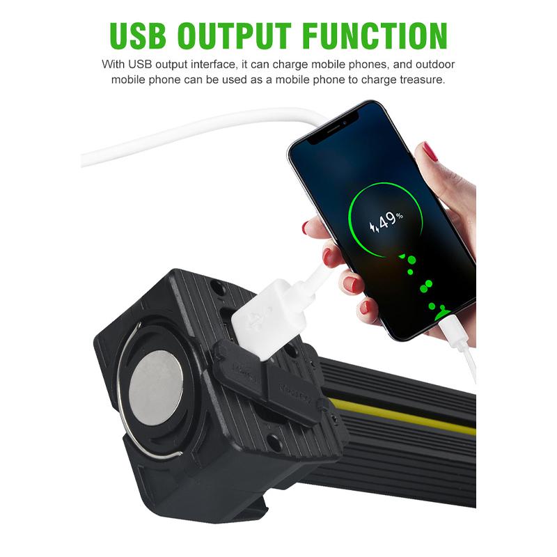 Gym Lamp for Posing,7th Gear Dimming,Portable Magnet LED Flashlight with Hanging Hook,Handheld USB Rechargeable Worklight