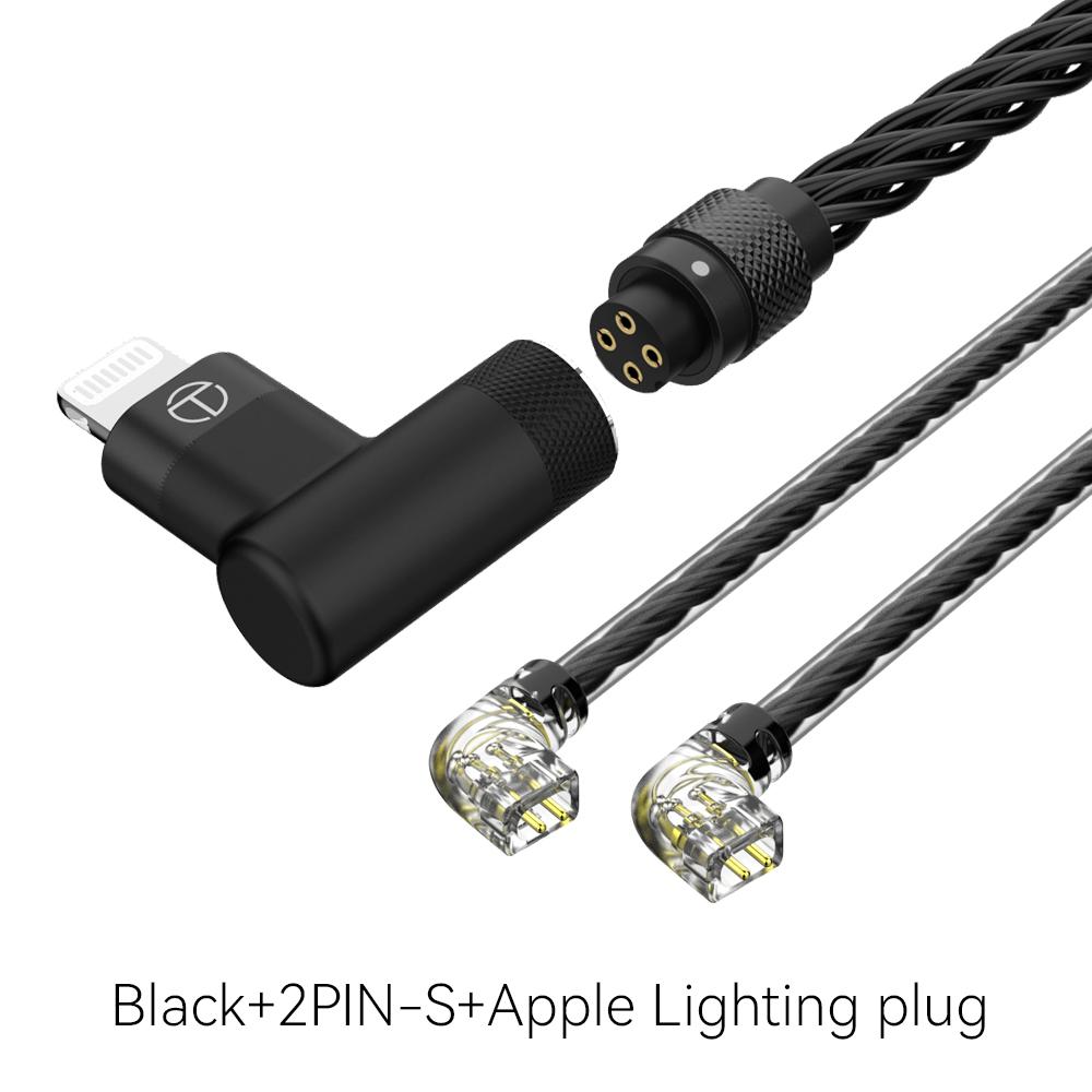 TRN T2 Pro16 Core Earphones Silver Plated HIFI Upgrade Cable 2.5/3.5/4.4/Type C/Lighting/QDC//MMCX/0.75/0.78 MT4 TA4 MT1MAX