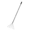 Handheld Weeding Rake Stainless Steel Hand Rake with 5 Teeth Heavy Duty Gardening Rake for Cultivating Loosening Soil Spreading Mulch