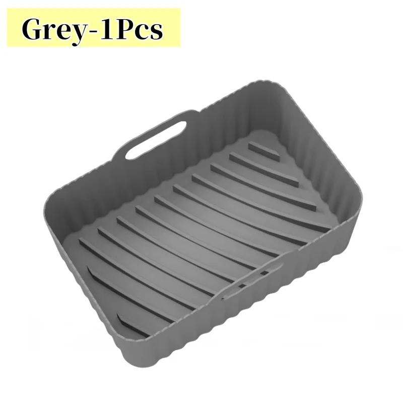 Black Silicone Air Fryers Oven Baking Tray Rectangular Replacement Kitchen Grill Pan Airfryer Kitchen Fried Chicken Basket Mat