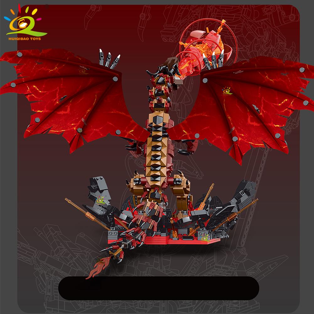 Non-Toxic Moc Ice Frie Dragon Model Building Block Bricks Assembly Construction Toy For Children Kid Diy Game Home Desk Decor