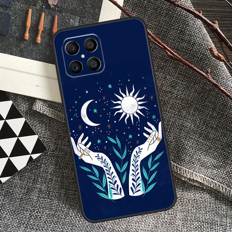 Sun Moon Art Case For Honor 90 70 50 Lite Magic 5 Magic 6 Pro X6 X7 X8 X9 X6a X7a X8a X9a X8b X9b Cover