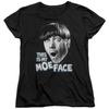 Three Stooges Womens T-Shirt Moe Face Black Tee Unisex T-Shirt