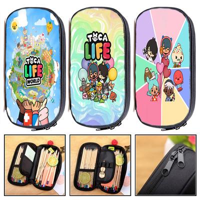 Toca Life World Pencil Bag Stationery Supplies Toca Game Pen Case Girl Zipper Pencil Pouch School Supplies