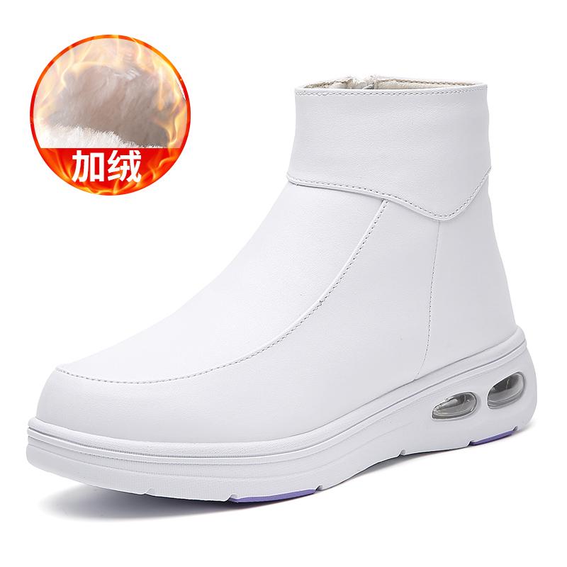 Shoes winter soft sole air cushion flat bottom wedge heel velvet cotton shoes warm medical shoes