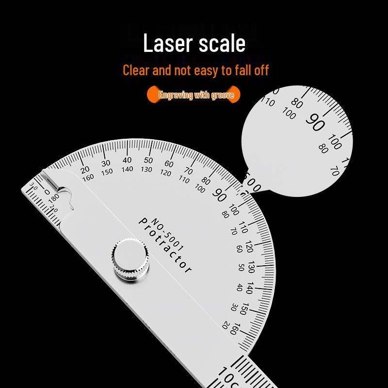 Multifunctional High-Precision Protractor: Angle, Square, Triangle, and Angle Gauge for Woodworking and Industrial Measurement.
