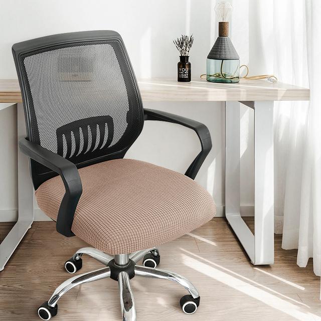 Office Seat Cover Thickened Simple Chair Cover Elastic Home Stool Cover Fabric General Computer Swivel Chair Cover
