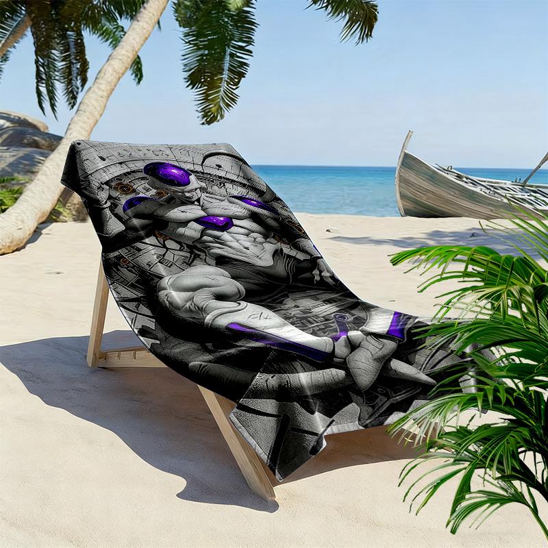 DRAGON BALL Print Beach Towel, Large Soft Quick Dry Towel for Beach Camping Swimming