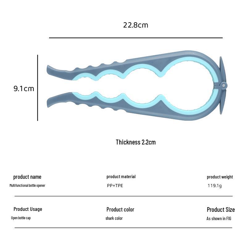 

Four-in-One Multi-Purpose Can and Bottle Opener with Non-Slip Grip