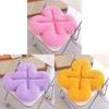Four Leaf Clover Plush Seat Cushion With High Resilience Filling For Home And Office Comfort