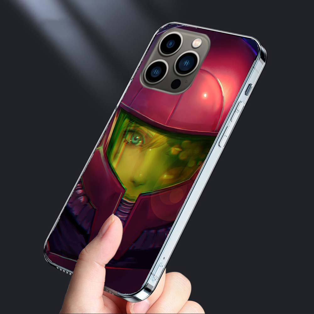 Game M-METROID Phone Case For Iphone 16E 15 Pro 14 Plus 17E 16 17 Pro Max Air 11 12 13 Mini Shockproof Capa Cute Cover TPU Cl