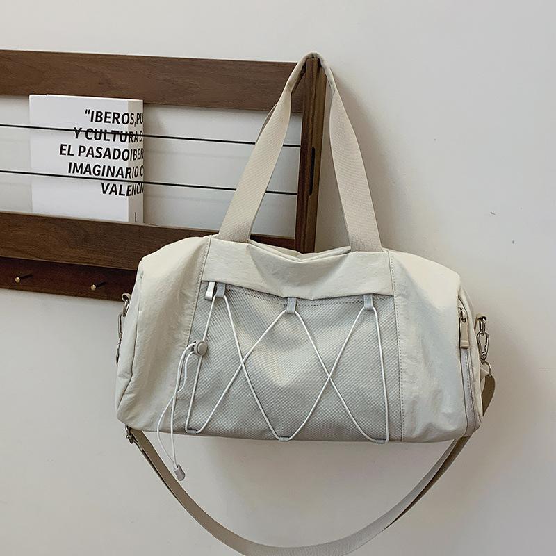 

Сумка для йоги lulu Большая вместительная спортивная сумка для осени и зимы Новая спортивная сумка с независимым отделением для обуви для путешествий и деловых поездок Сумка через плечо Single Bag белый